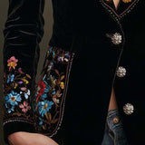 Mayra | Blazer sastre con bordado floral en solapas