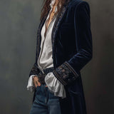 Irma | Chaqueta larga con bordado ornamental