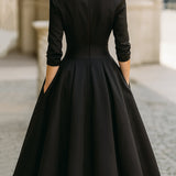 Guillermina | Vestido midi con cuello envolvente