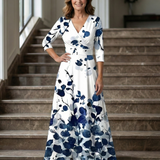Beatriz | Vestido midi cruzado con estampado floral