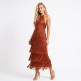Marta | Vestido midi con volantes en capas