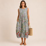 Cara | Vestido Midi con Estampado Floral
