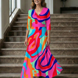 Beatriz | Vestido midi cruzado con estampado floral