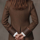 Diana | Blazer con paneles estampados en contraste