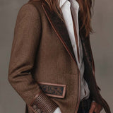 Diana | Blazer con paneles estampados en contraste
