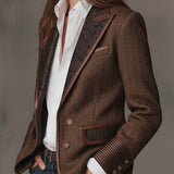 Diana | Blazer con paneles estampados en contraste