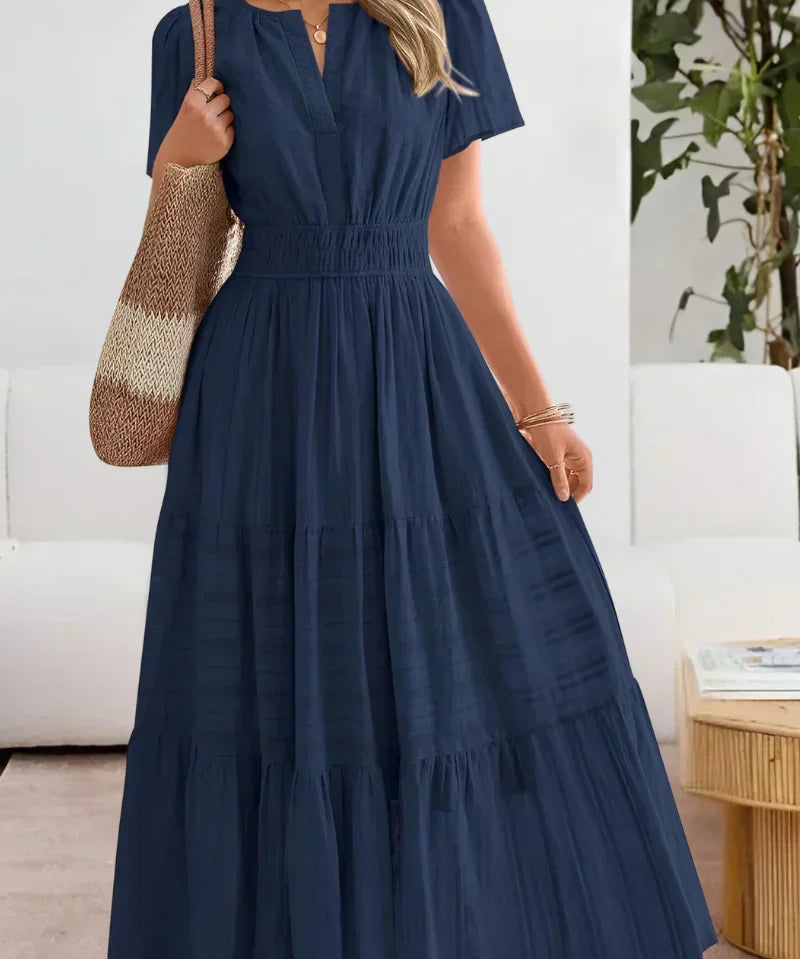 Emma | Vestido maxi con cintura fruncida