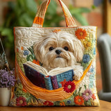 Susana | Bolso acolchado con perro Shih Tzu y flores
