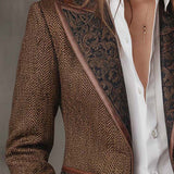 Diana | Blazer con paneles estampados en contraste