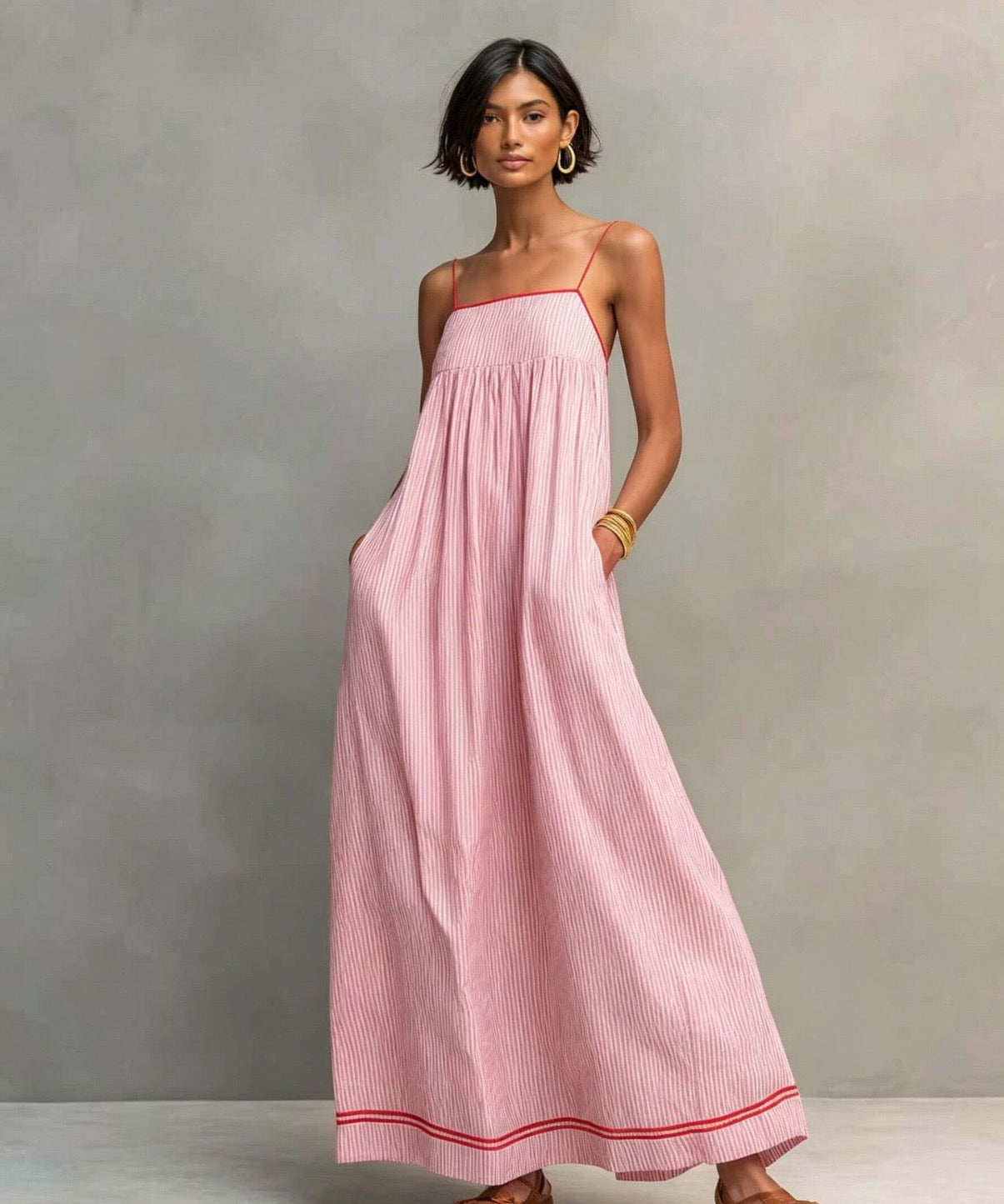 Leticia | Vestido largo fluido con tirantes