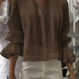 Nora | Blusa de Algodón Plisada Elegante