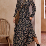 Valeria | Vestido largo floral con manga larga