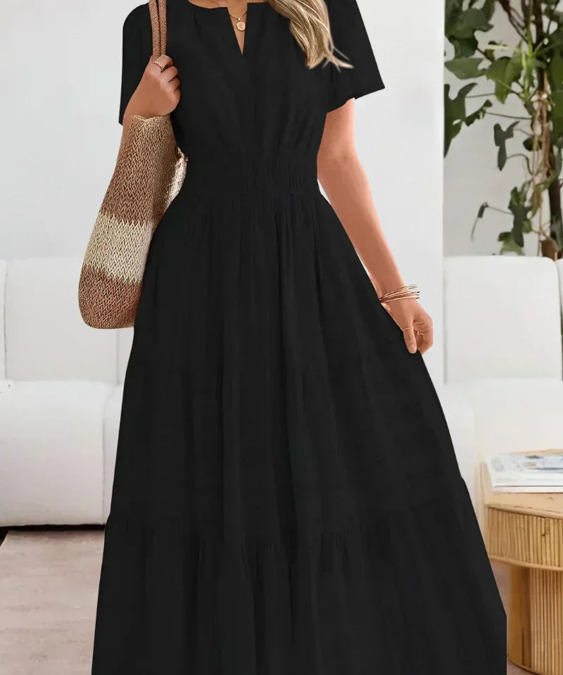Emma | Maxi-vestido con cintura fruncida