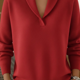 Xóchitl | Jersey cuello chal con escote en V