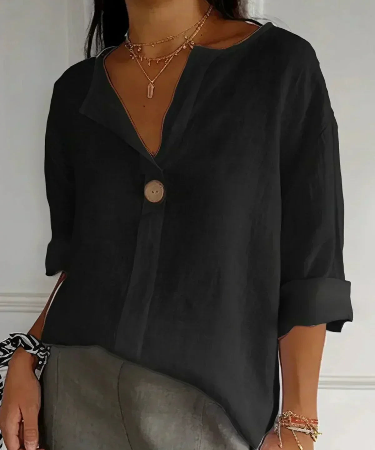 Kamila | Blusa holgada con escote en V