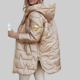 Minerva | Plumífero con capucha en tonos otoñales