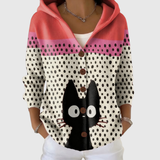 Margarita | Sudadera con capucha y estampado de gato