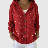 Mercedes | Chaqueta de punto con capucha y brillo