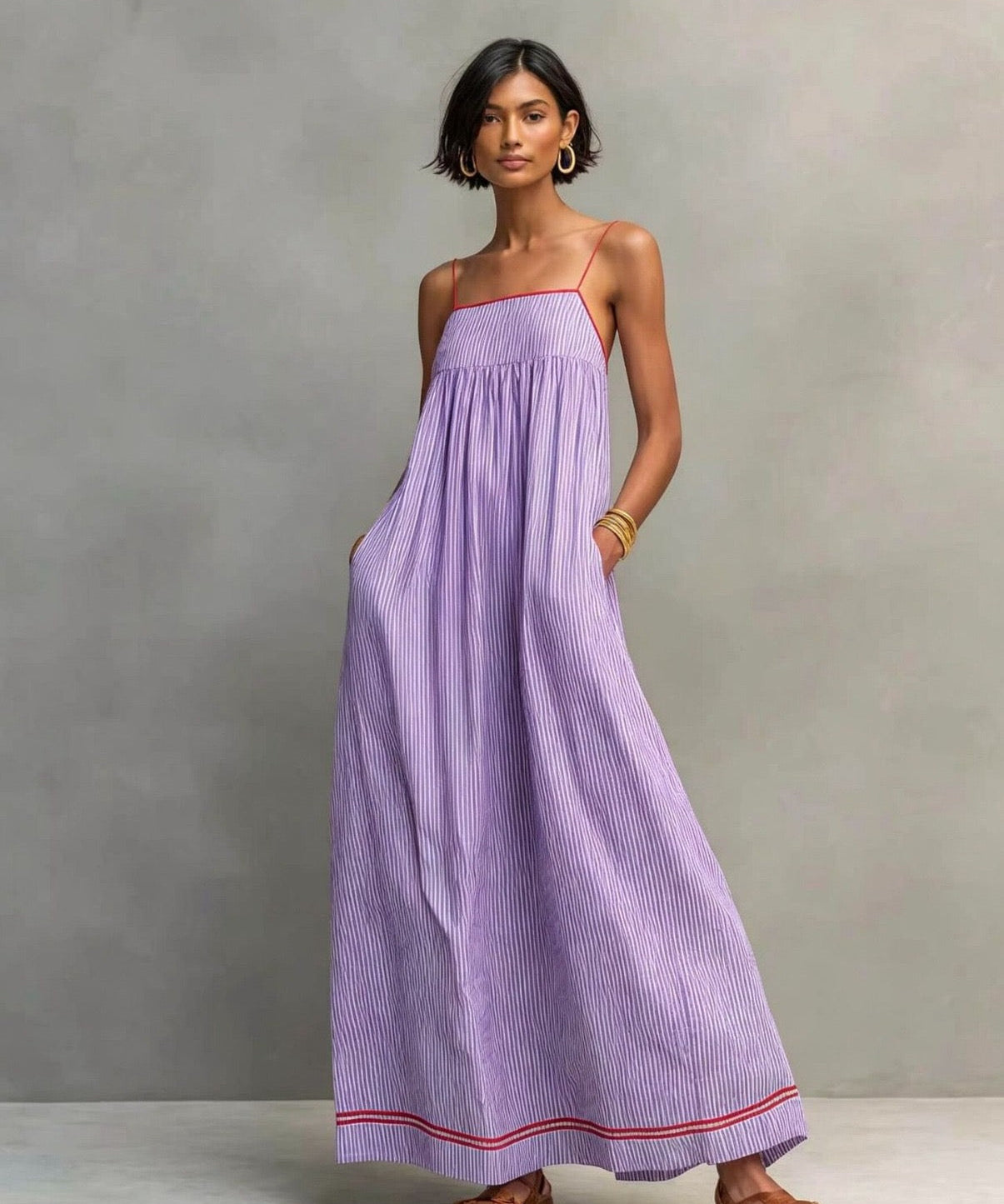Leticia | Vestido largo fluido con tirantes