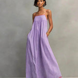 Leticia | Vestido largo fluido con tirantes
