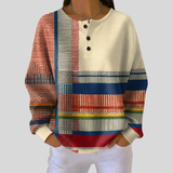 Mercedes | Blusa de punto con rayas y botones
