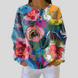 Isabel | Blusa de punto con estampado floral