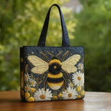 Sara | Bolso acolchado con abeja y margaritas