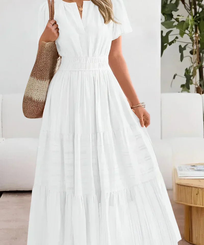 Emma | Vestido maxi con cintura fruncida