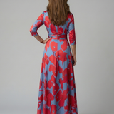 Beatriz | Vestido midi cruzado con estampado floral