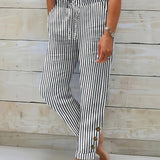 Guadalupe | Pantalón a rayas de corte relajado