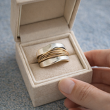 Liora | Anillo de Plata con Hilos de Oro