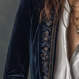 Irma | Chaqueta larga con bordado ornamental