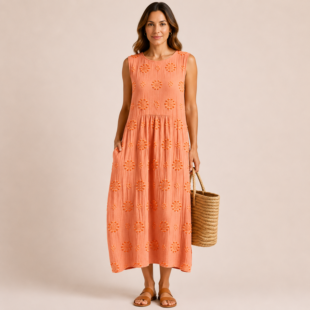 Elara | Vestido Midi Sin Mangas
