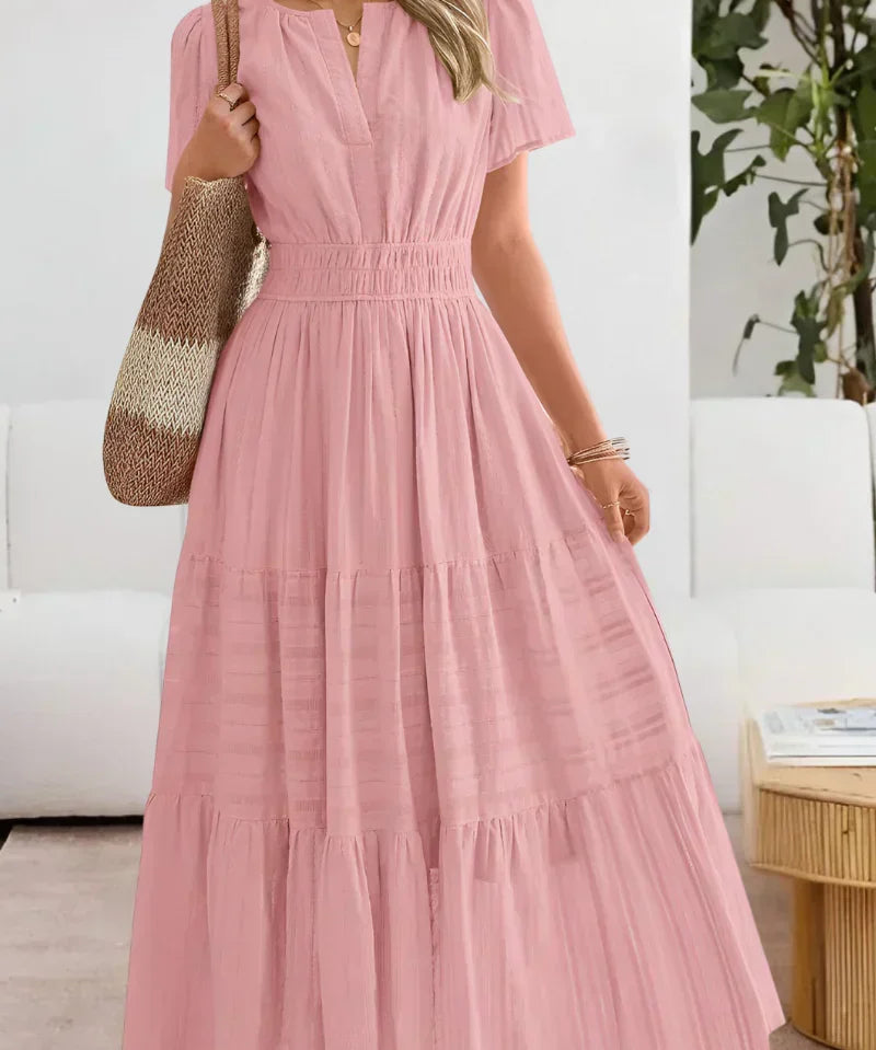 Emma | Vestido maxi con cintura fruncida