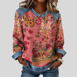 Alejandra | Blusa de punto con estampado floral