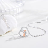 Jazmín | Pulsera ajustable con charm de perro