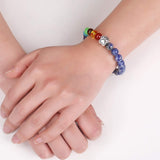 Paloma | Pulsera de cuentas de chakra con amuleto de patita