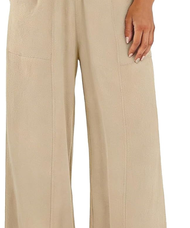 Alejandra | Pantalón palazzo de lino