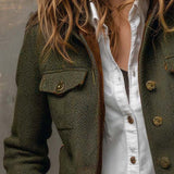 Emilia | Blazer de espiga con ribetes en contraste