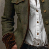 Emilia | Blazer de espiga con ribetes en contraste