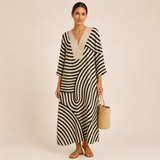 Elara | Vestido Maxi Monocromático