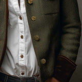 Emilia | Blazer de espiga con ribetes en contraste