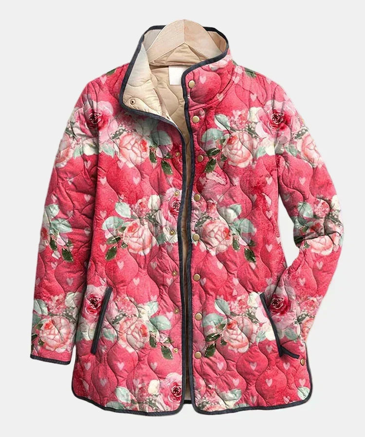 Chamarra Acolchada Rosas Empolvadas Guadalupe