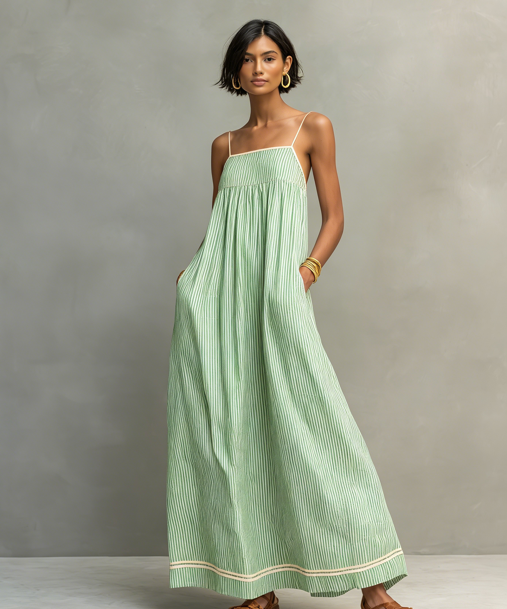 Leticia | Vestido largo fluido con tirantes