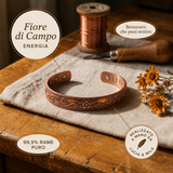 Maricela | Pulsera de cobre forjado con magnete