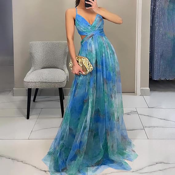 Verónica | Vestido largo con estampado floral