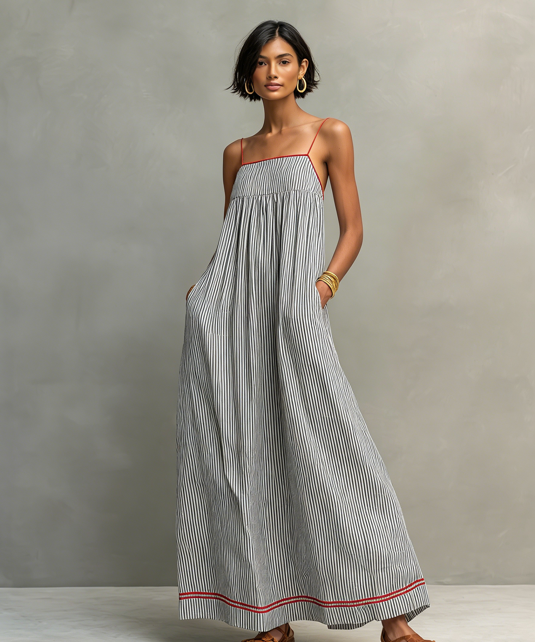 Leticia | Vestido largo fluido con tirantes