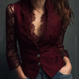 Guadalupe | Blazer corto con mangas de encaje