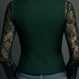 Guadalupe | Blazer corto con mangas de encaje