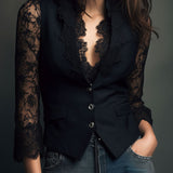 Claudia | Blazer sastre con mangas de encaje